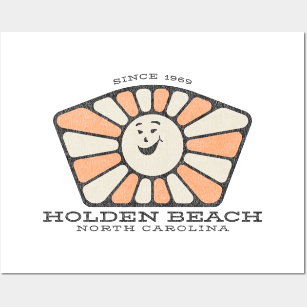 Holden Beach, NC Summertime Smiley Sunshine Wall Art by Contentarama